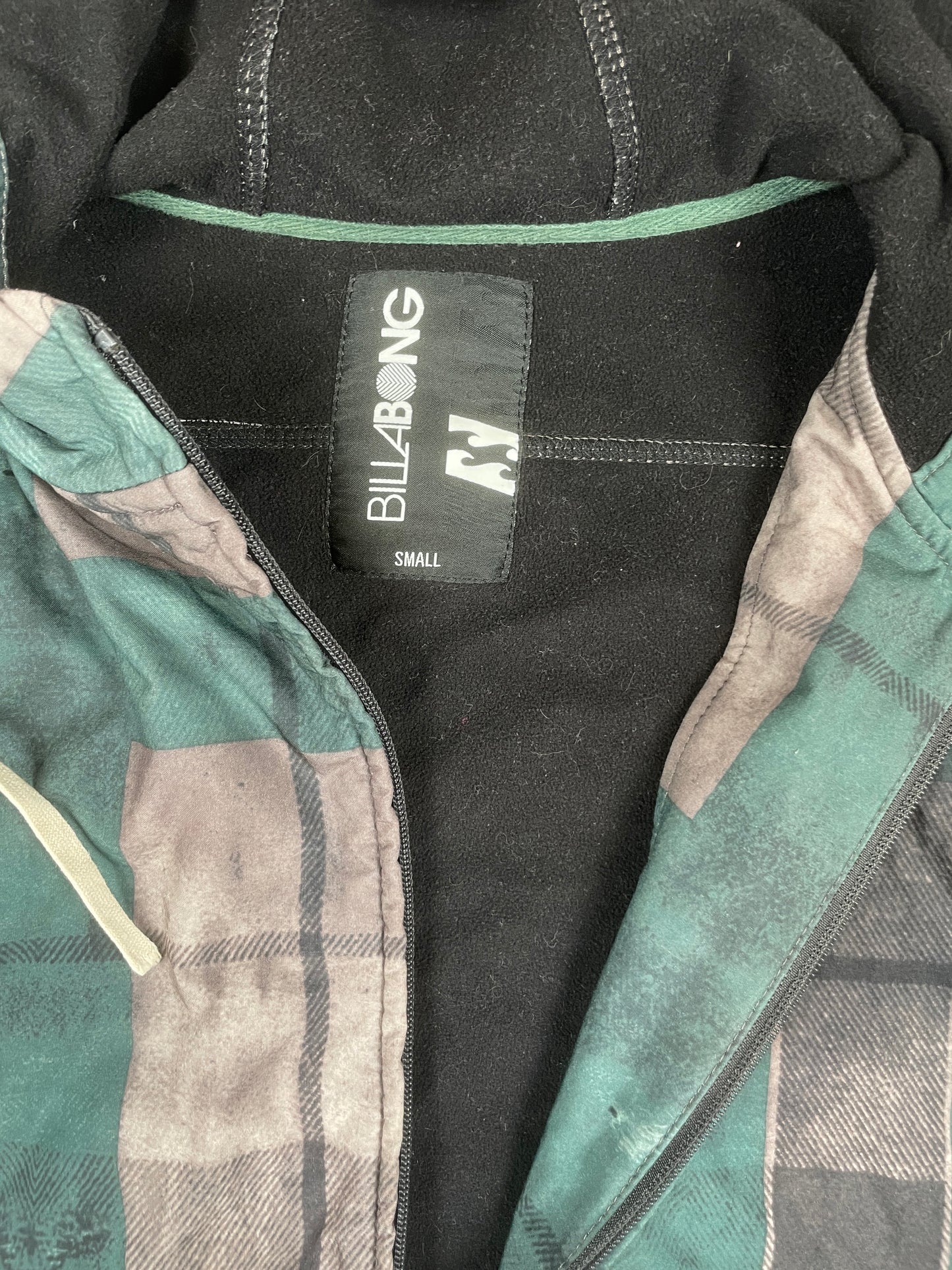Billabong Plaid Zip-up Hoodie