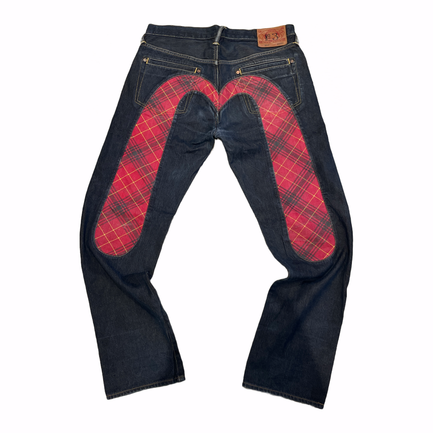 Evisu Red Tartan Jeans