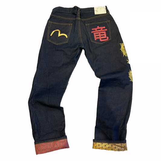 Evisu Gold Edition Year Of The Dragon Jeans