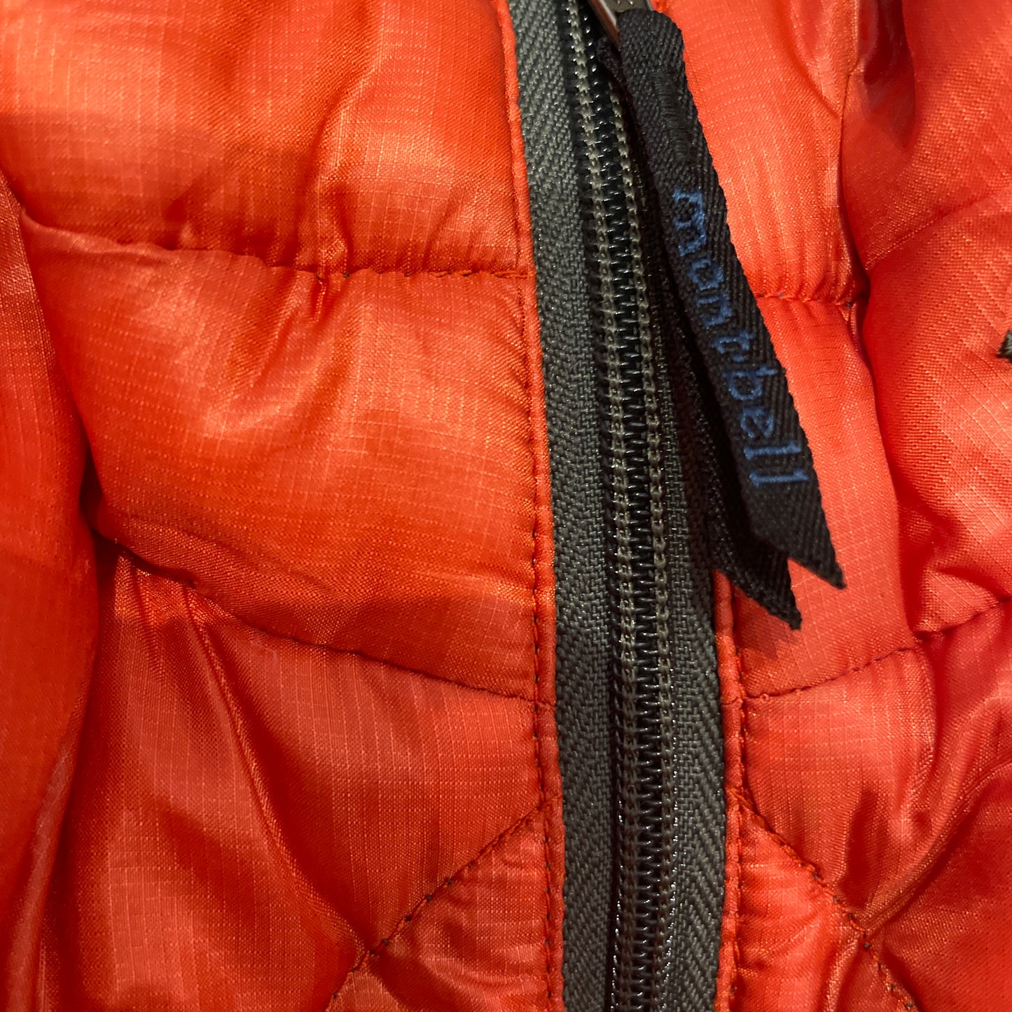 Montbell Orange Diamond Stitch Puffer