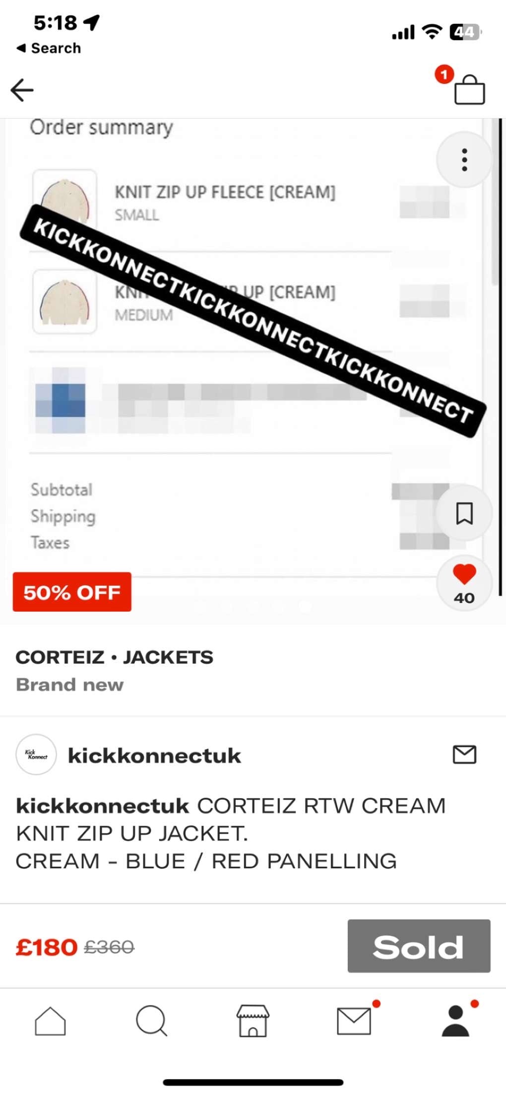 Corteiz Cream Knit â F22 London