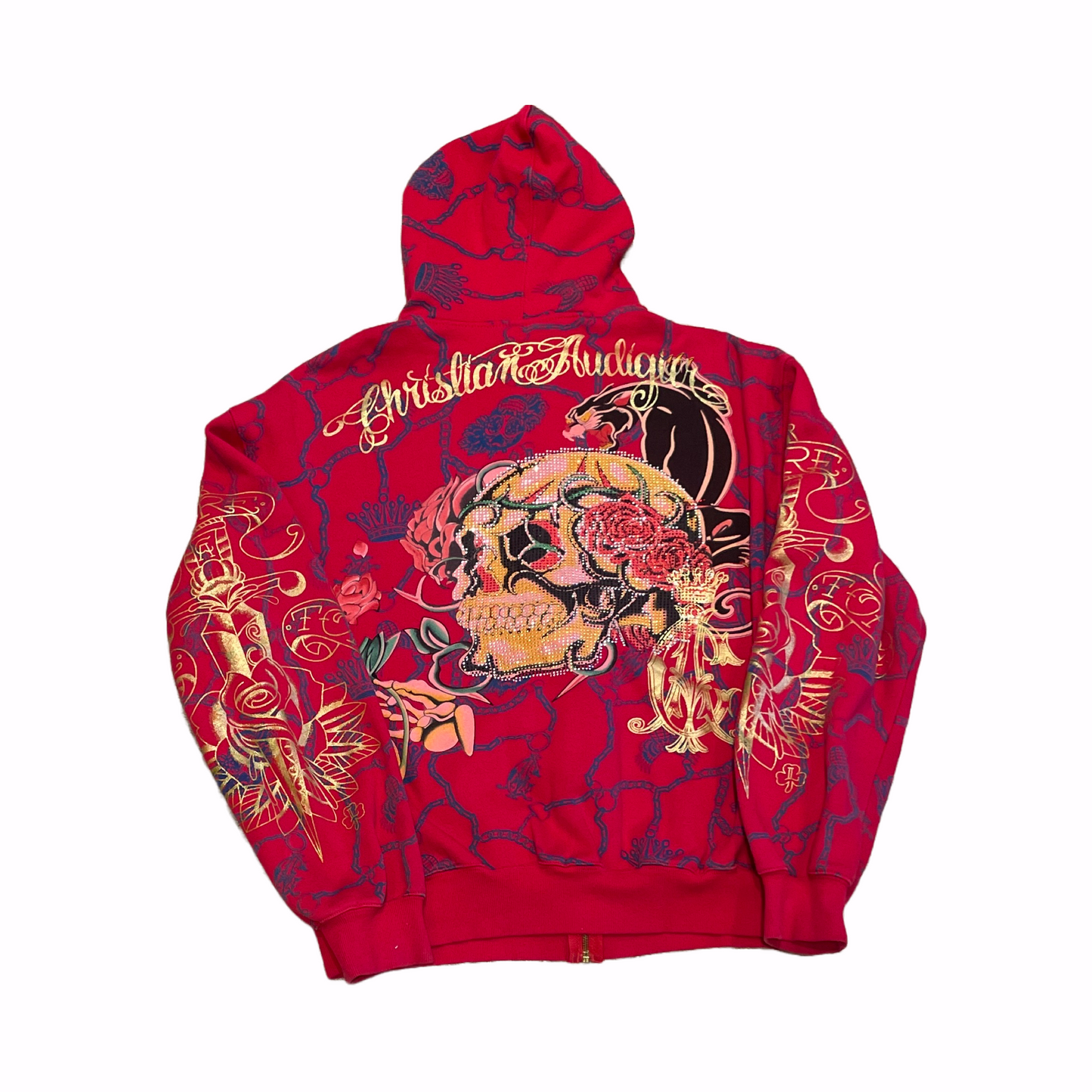 Christian Audigier Red Zipup