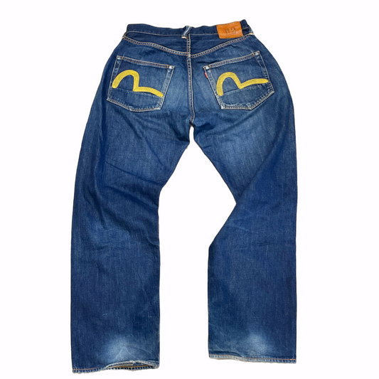 Evisu Yellow Daicock Jeans