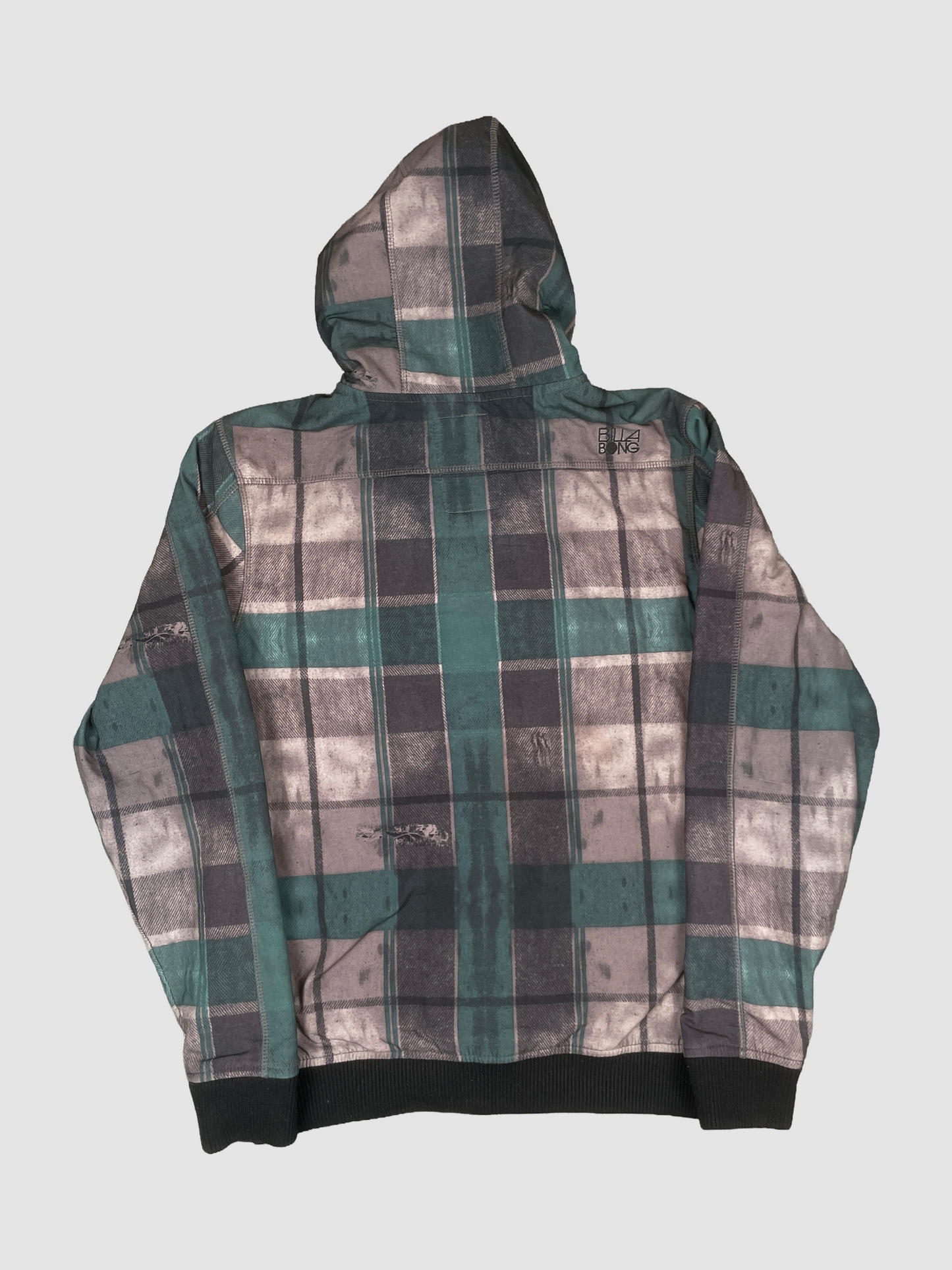 Billabong Plaid Zip-up Hoodie