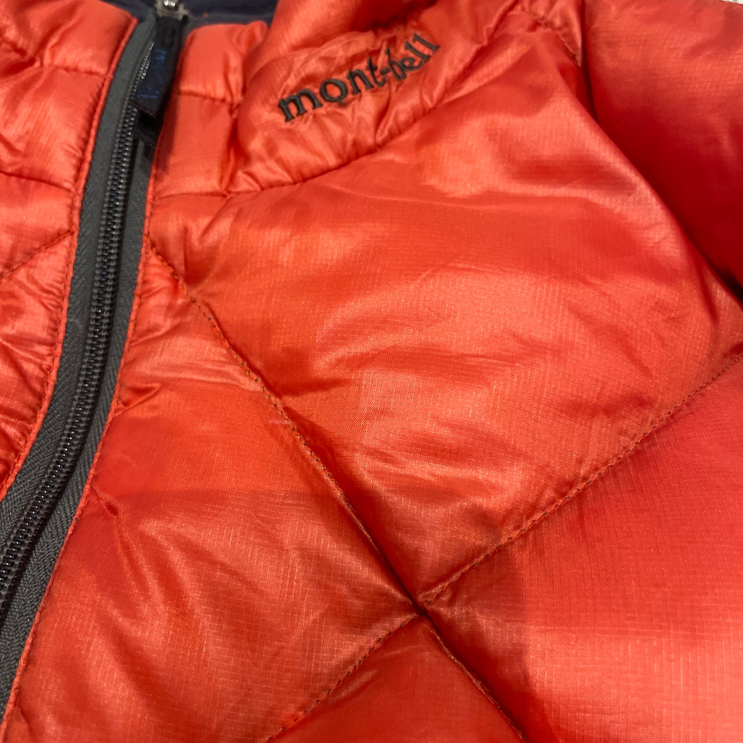 Montbell Orange Diamond Stitch Puffer