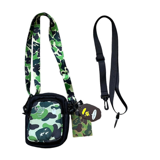 Bape Green ABC Side Bag